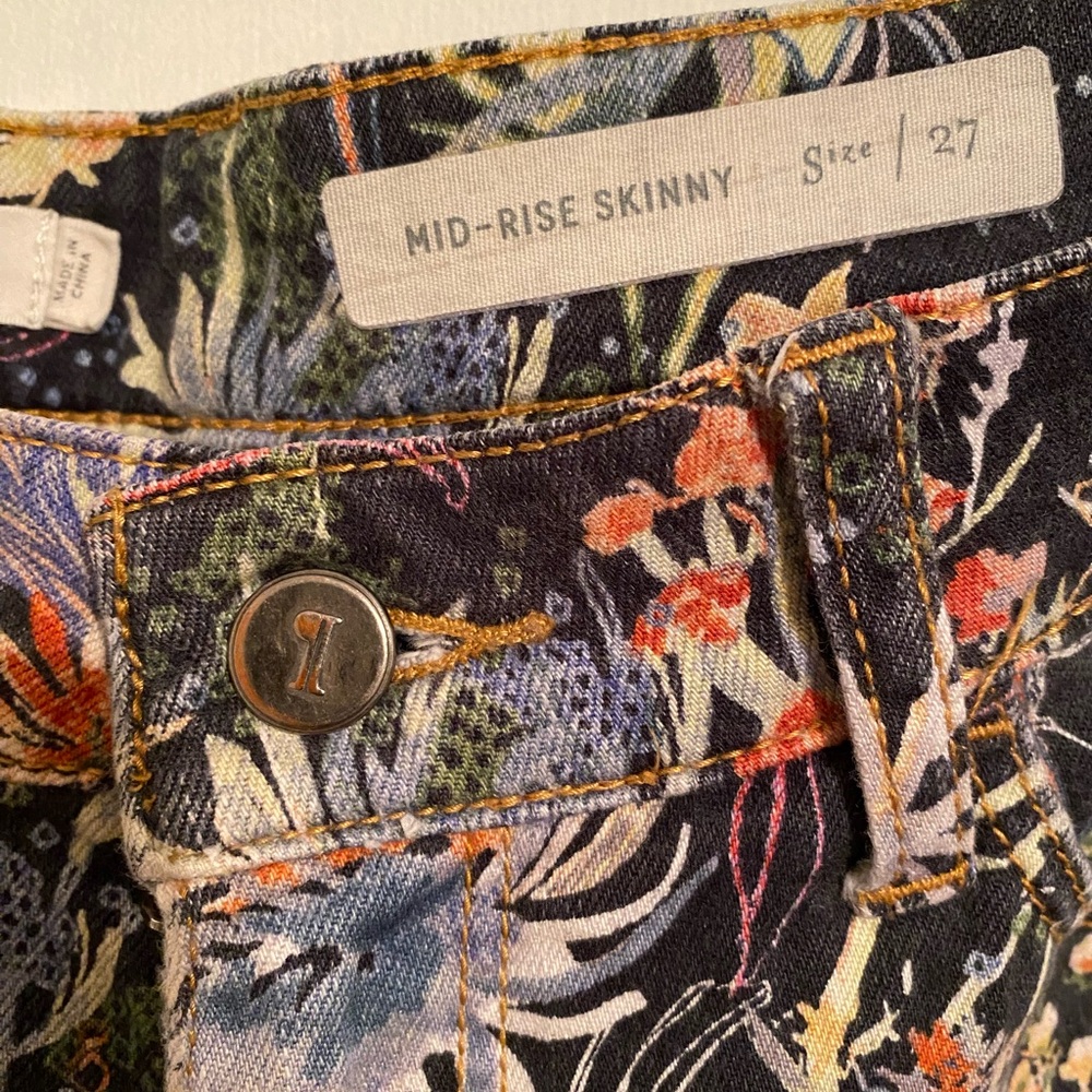 Pilcro and the Letterpress Floral Skinny Pants - Multicolor - Picture 4 of 8